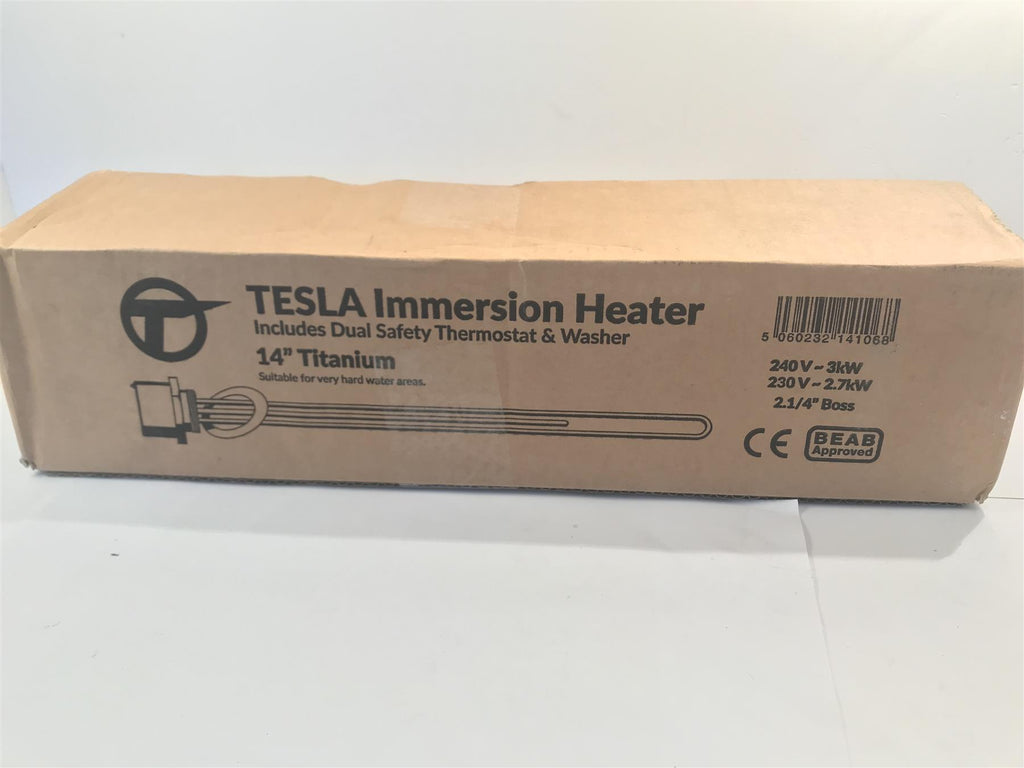 Tesla 14" Titanium Immersion Heater with 2.1/4" Boss TIH570 Dual Safety