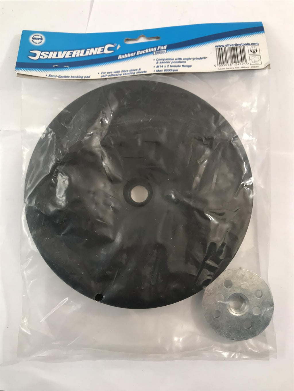 Silverline Rubber Backing Pad, 180mm 283002