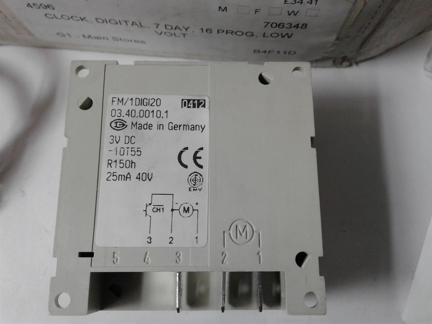 New Grasslin FM/1 DIGI20 Digital Timer Clock Programmer Baxi 247207