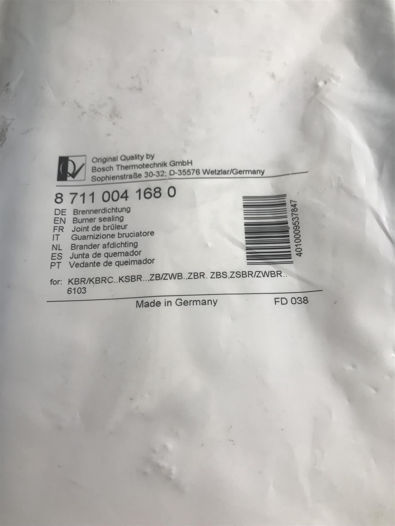 Worcester Bosch Burner Sealing 87110041680