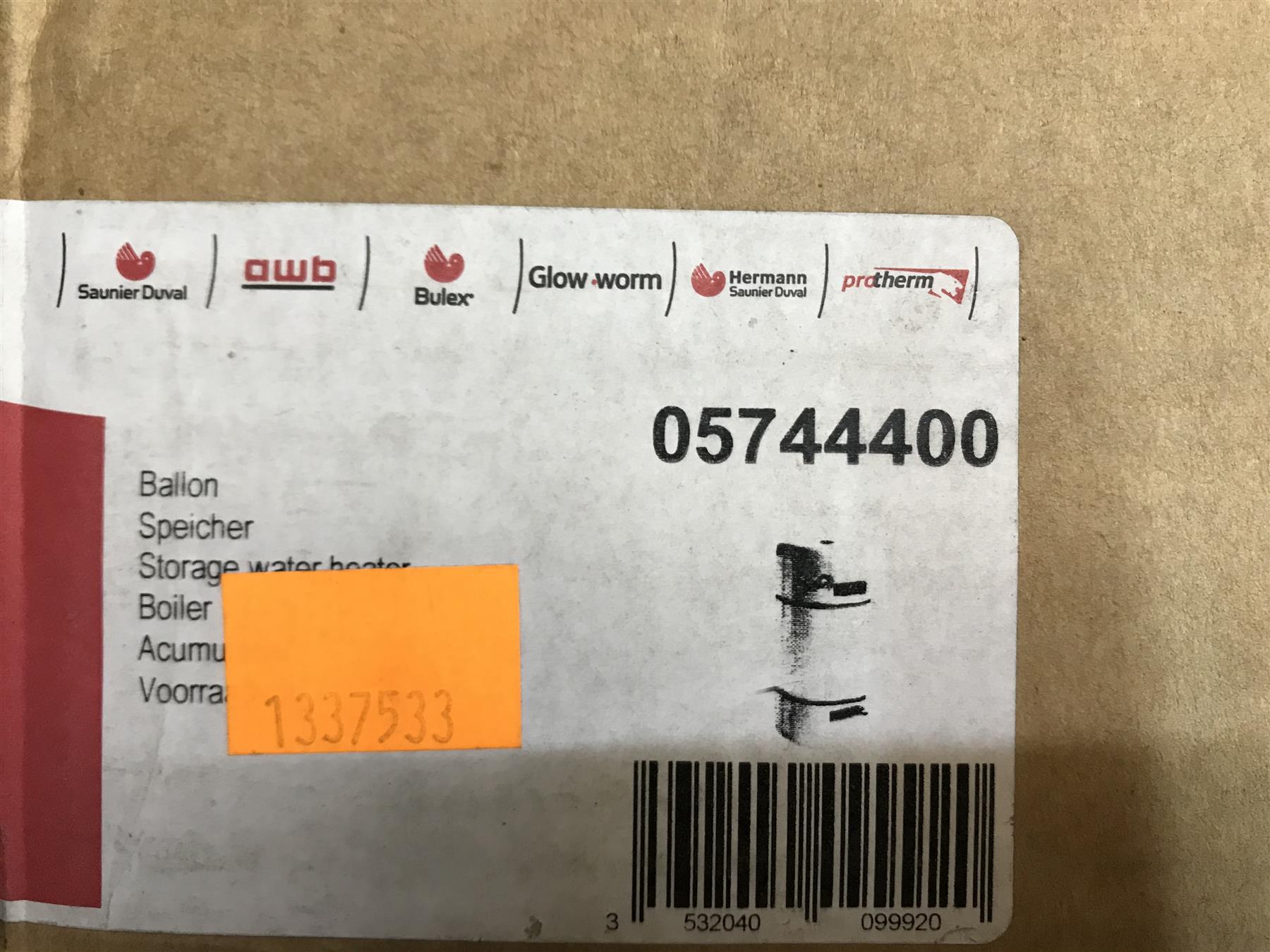 New Saunier Duval 05744400 Storage Water Heater