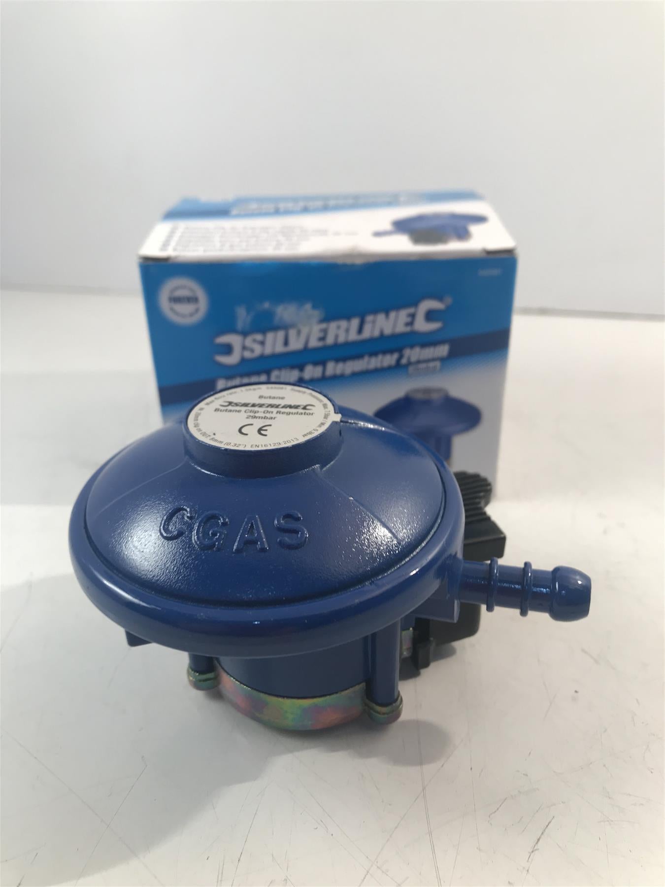 Silverline Butane Clip-On Regulator 20mm 29mbar 545081