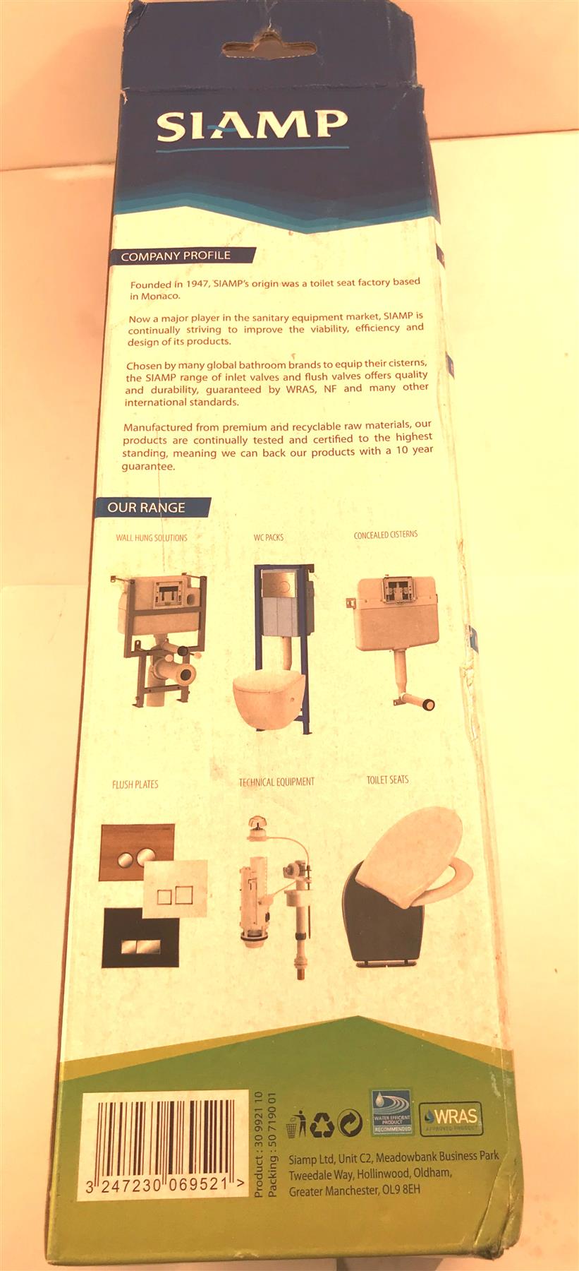 SIAMP 99T bottom entry inlet valve 1/2" BSP Telescopic brass connection 30992110