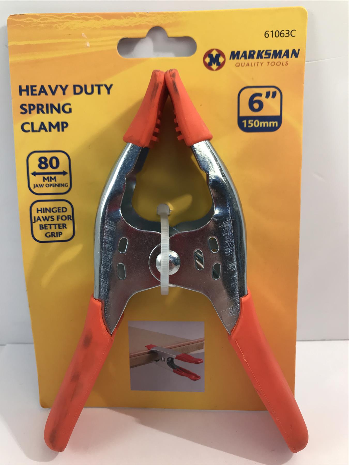 Marksman 6" Heavy Duty Spring Clamp Non-Slip Grip 61063