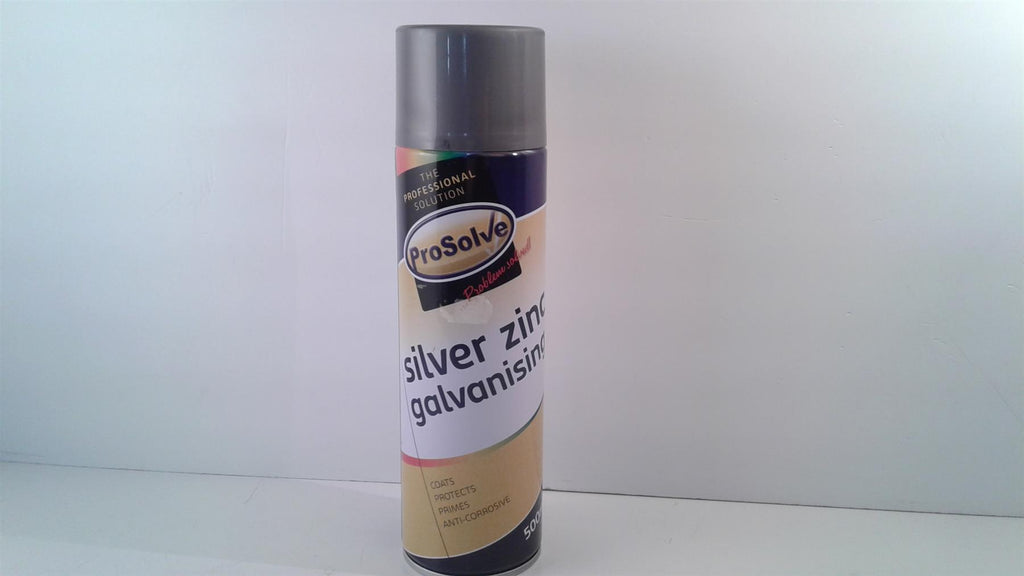 ProSolve Silver Zinc Galvanising spray Indoor Outdoor Wood Metal 500ml