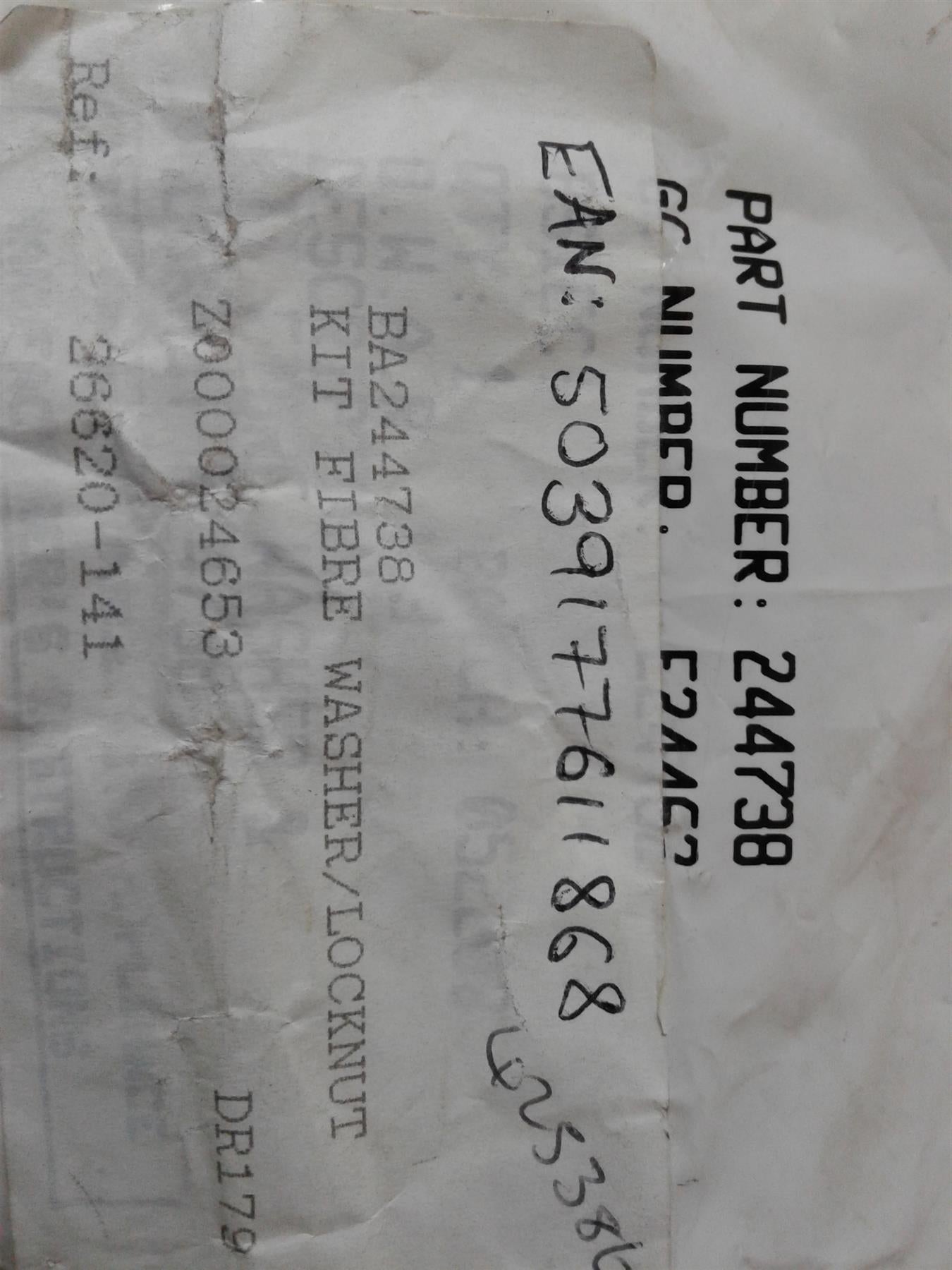 NEW Potterton Washer & Locknut Kit 244738