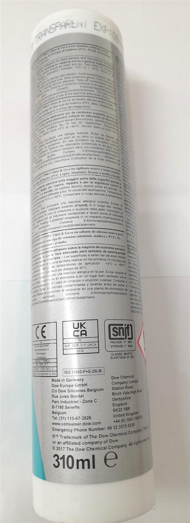 Dow Silicon Sealant 799 Clear 310ml