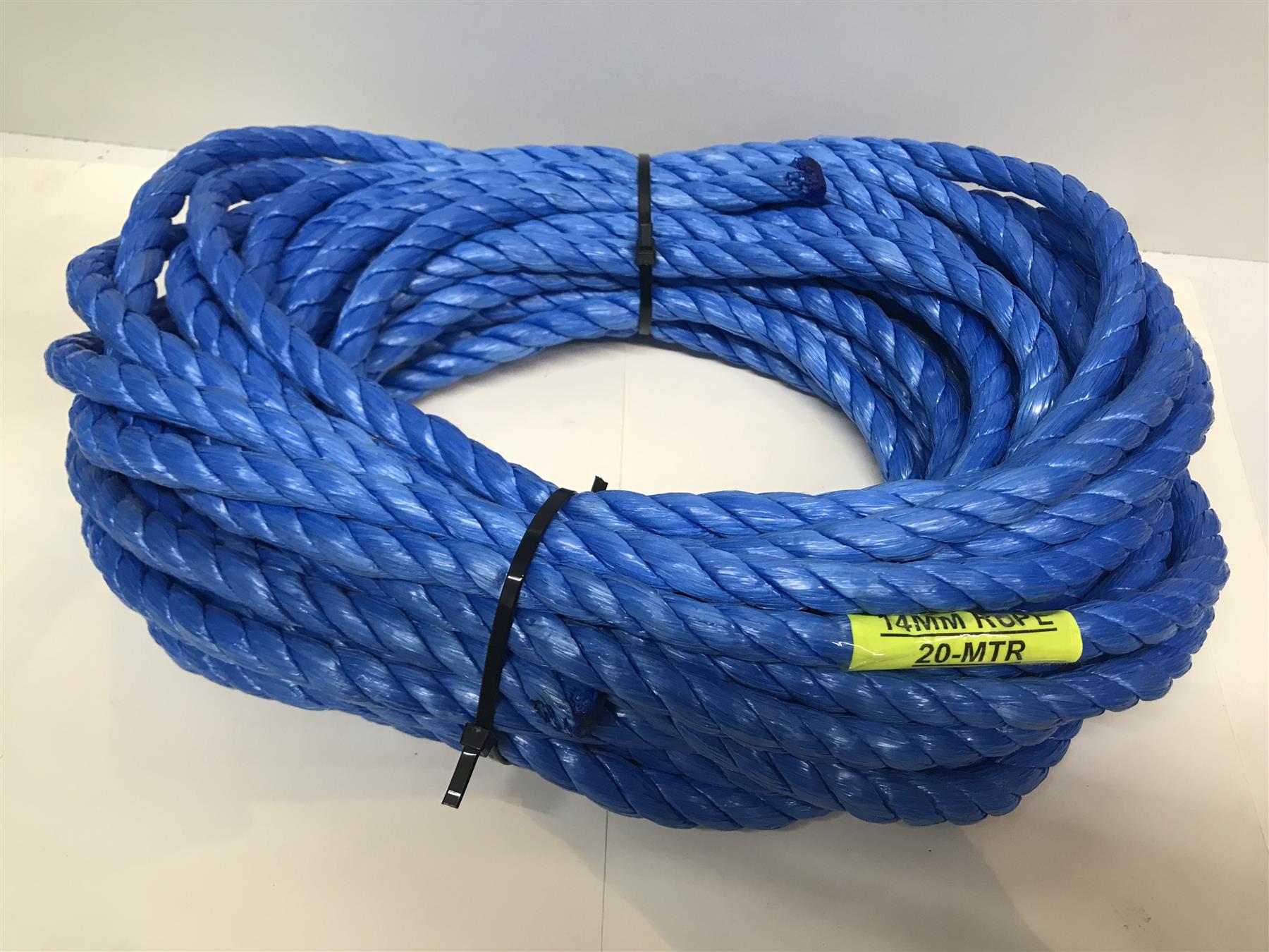 14mm Blue Poly Polypropylene Rope 20m