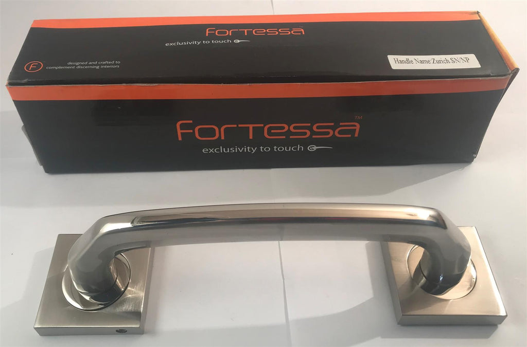Fortessa FACZUR-SNNP Zurich Satin Nickel/Nickel Polished Door Handle