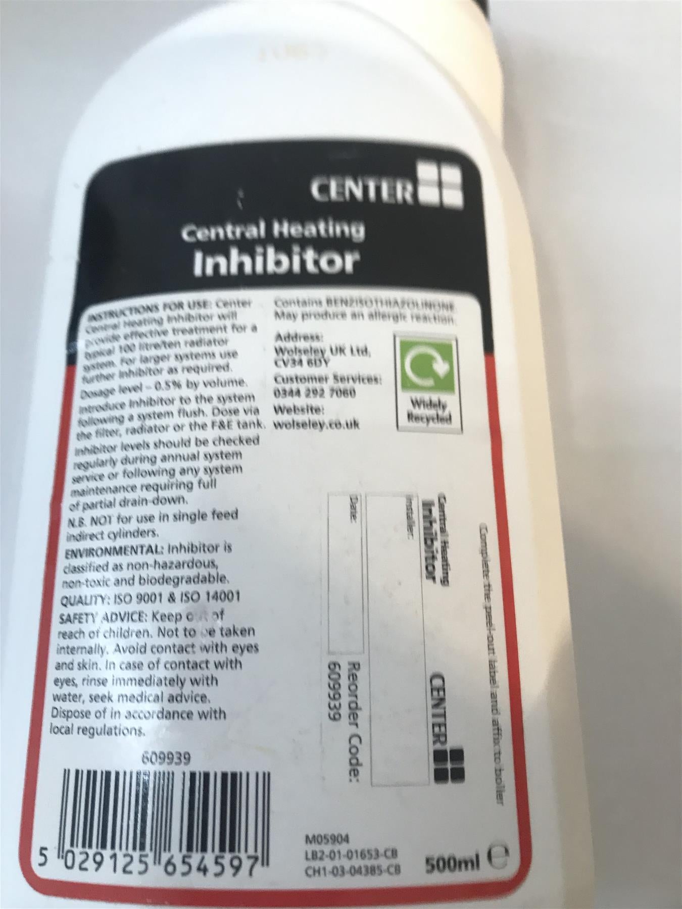 Center Heating System Inhibitor 609939500ml