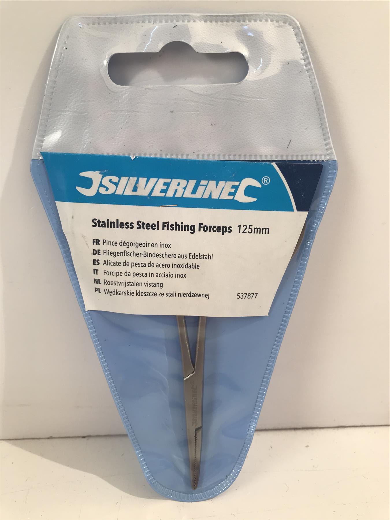 Silverline Stainless Steel Fishing Forceps - 125mm