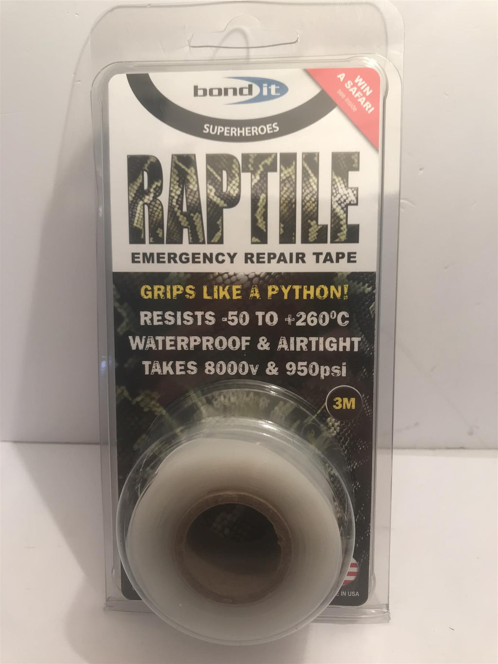 Raptile Emergency Repair Tape 3m - Clear - Waterproof and Airtight