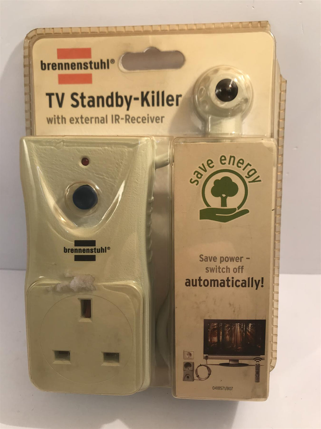 Brennenstuhl TV Standby Killer with External IR Receiver  1505723