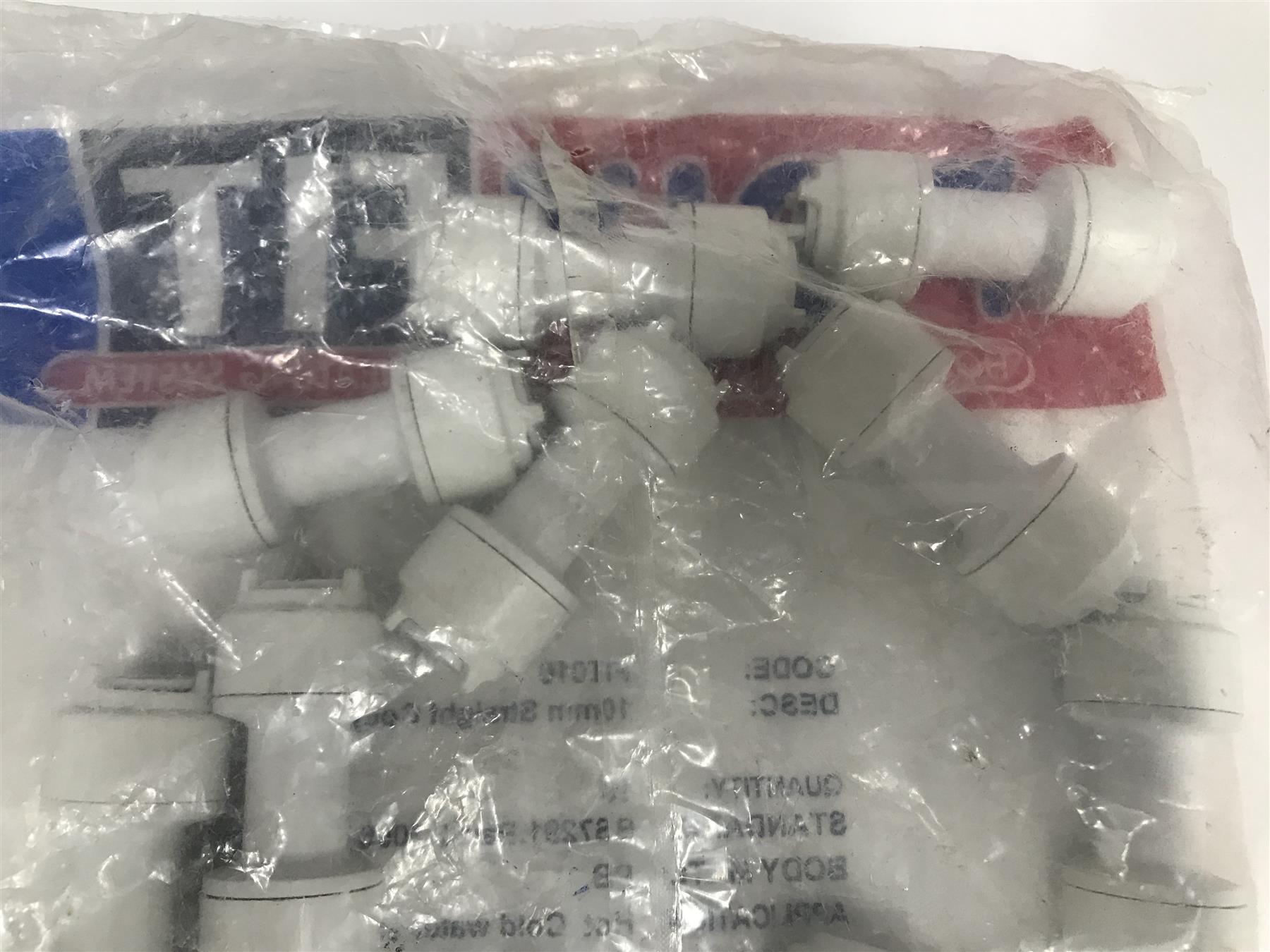 PolyFit 10mm Straight Coupler Fit010 10 Pack