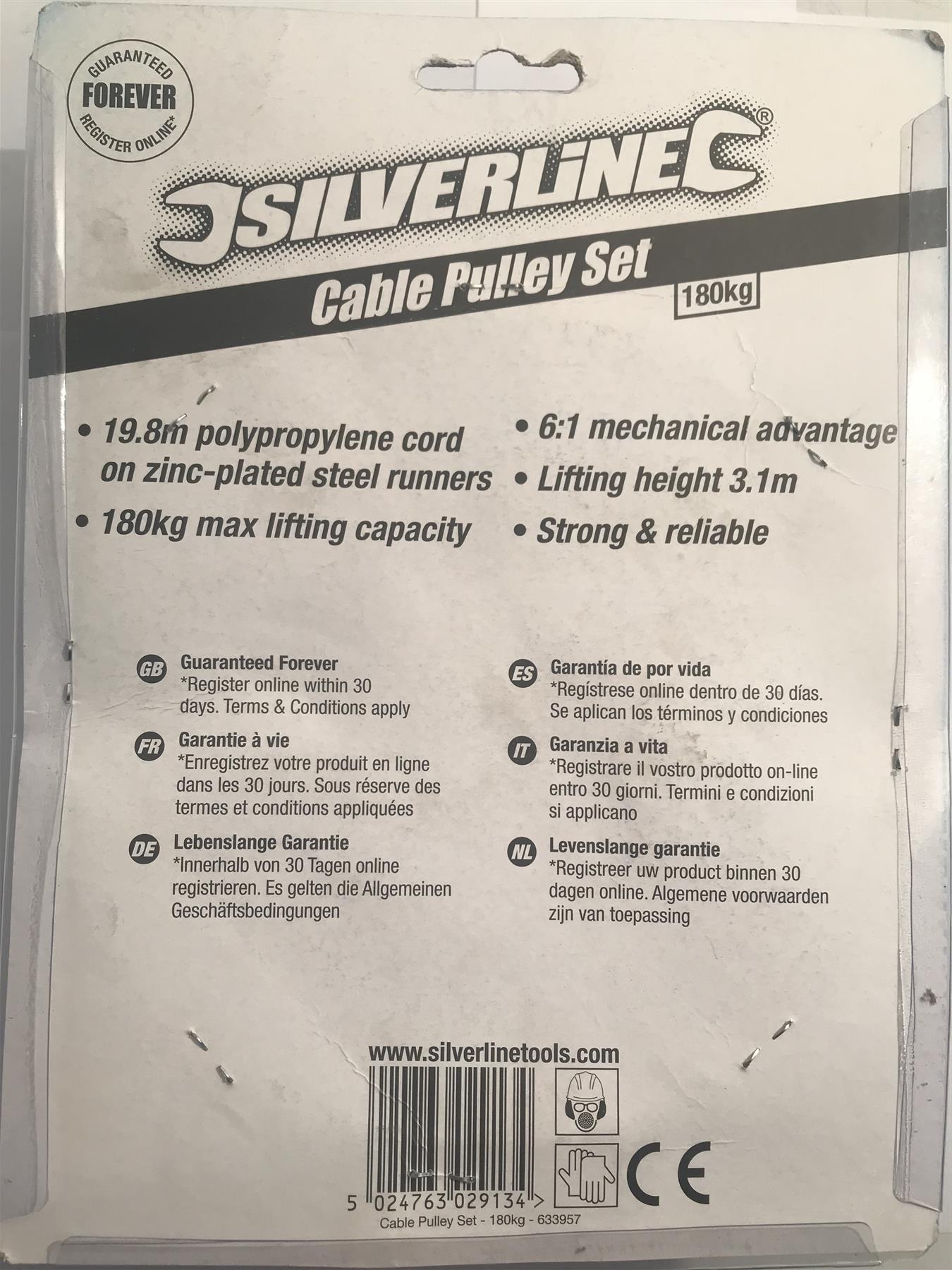 Silverline Cable Pulley Set 180kg  633957