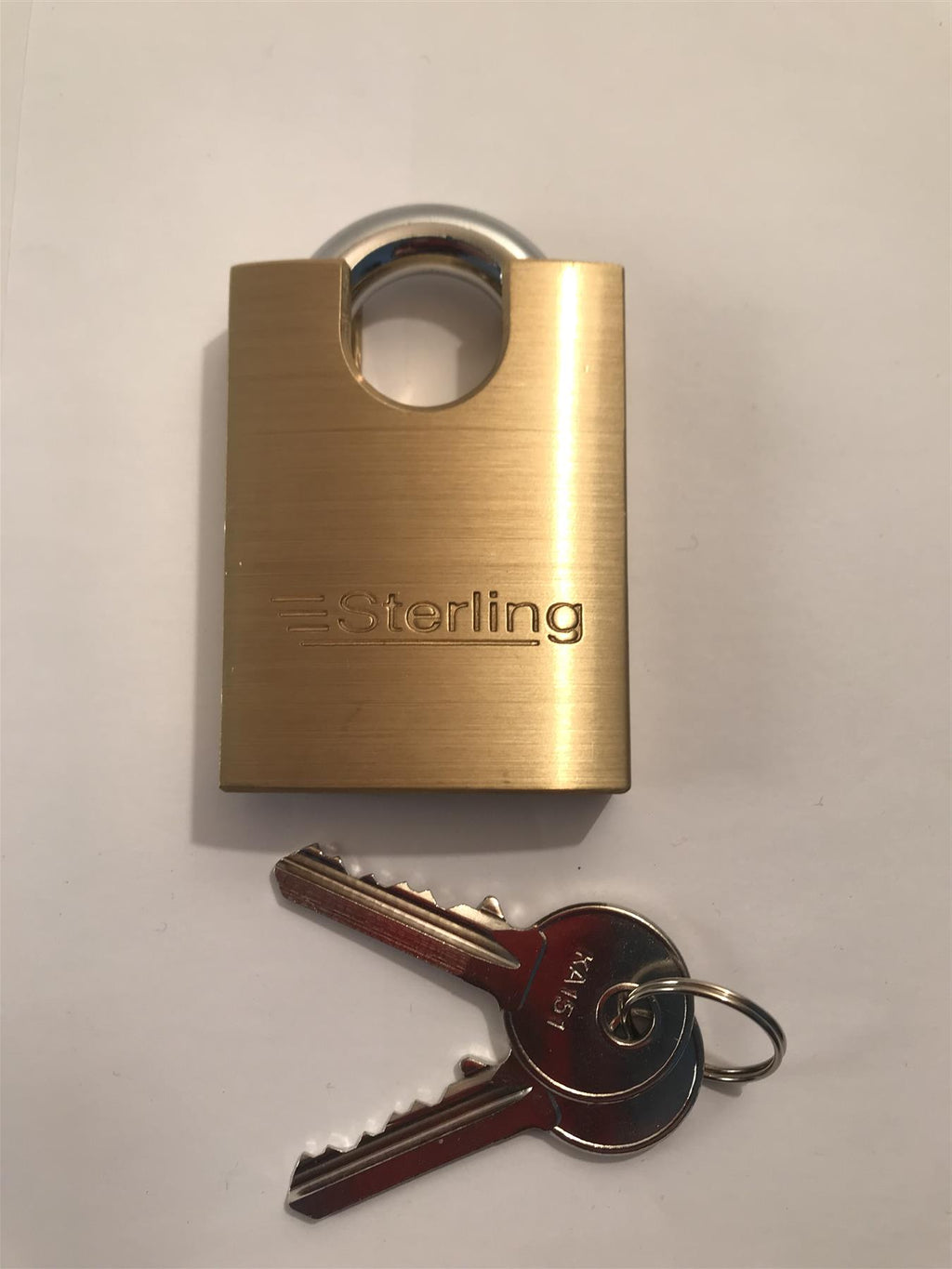 Sterling Brass Padlock 5 Pin 50mm Hardened Steel Closed Shackle