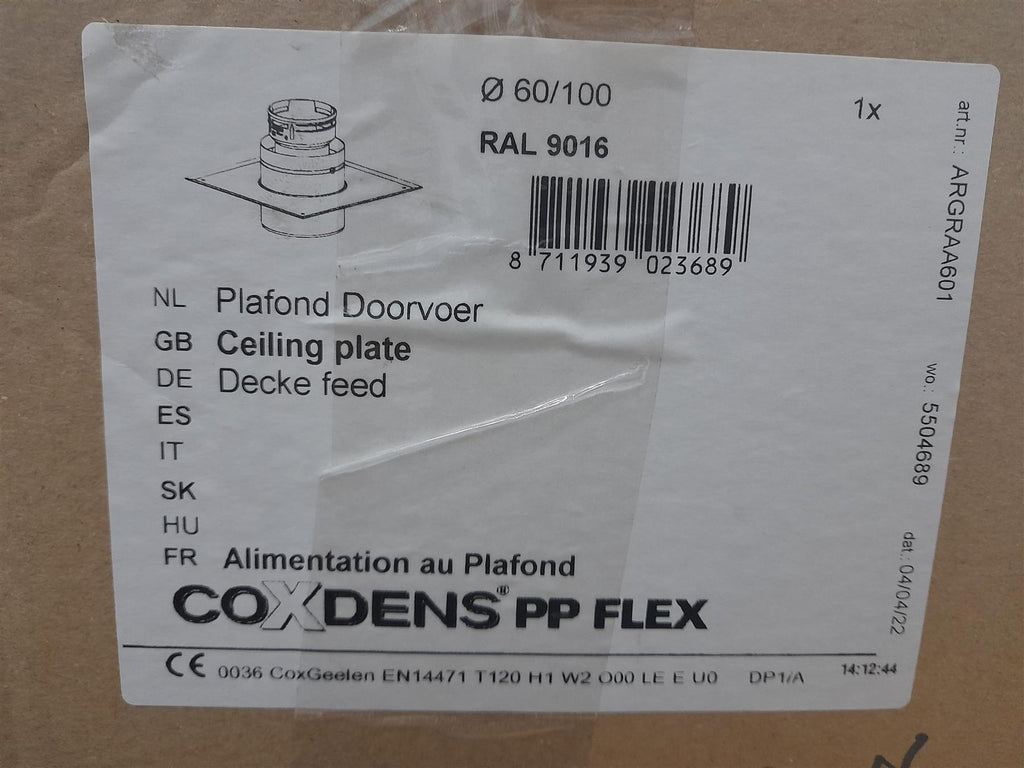COXDENS (VIESSMANN) RAL 9016 CEILING PLATE 60/100