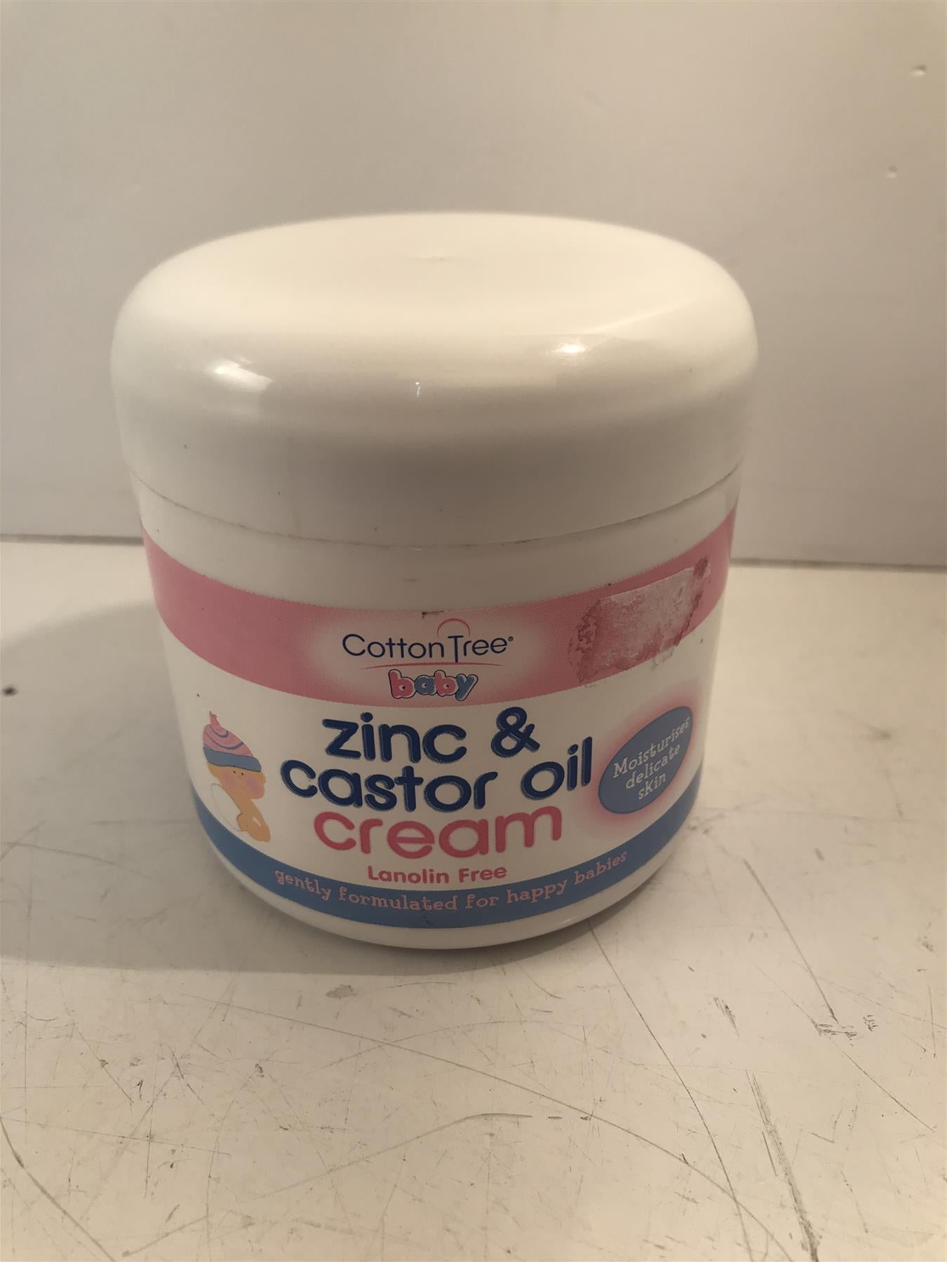 Cotton Tree Nappy Rash Cream Zinc & Castor Oil Cream Lanolin Free 300ml