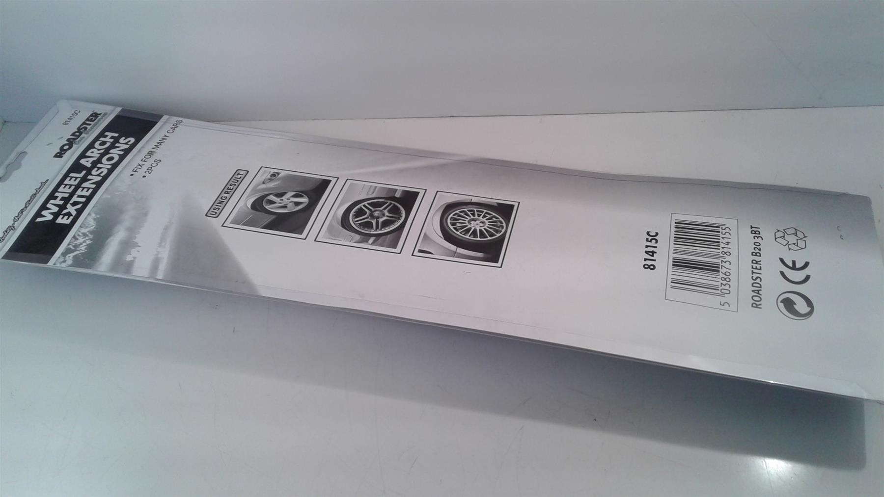 2 X Chrome Wheel Arch Extensions Stick ON Arches Spats Universal FIT Most Cars