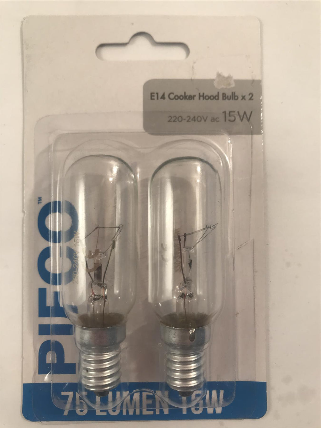 Pifco E14 Cooker Hood Bulb 15W 75lm Dimmable (2 Pack) BLB1075