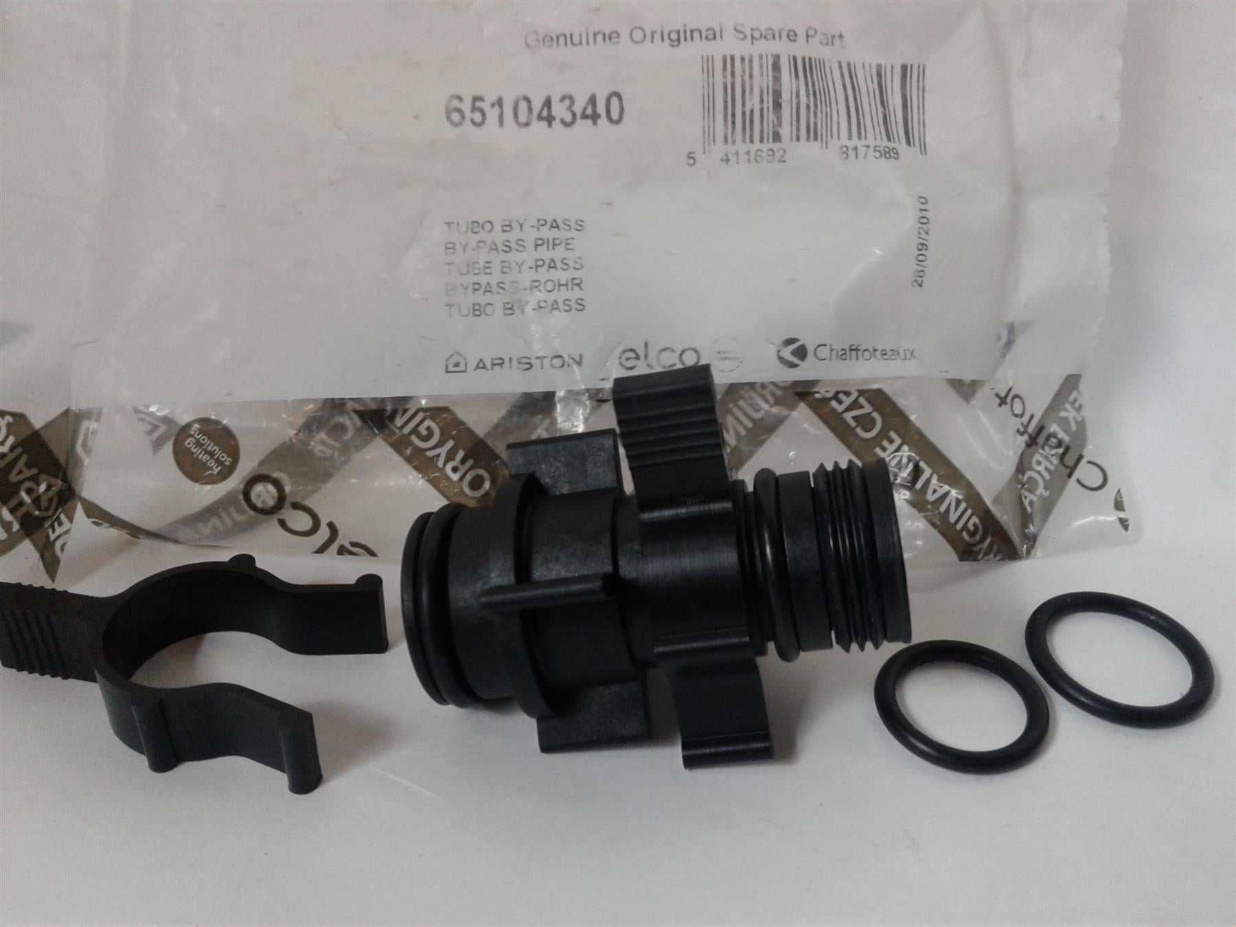NEW ARISTON TUBE FITTING BYPASS PIPE 65104340
