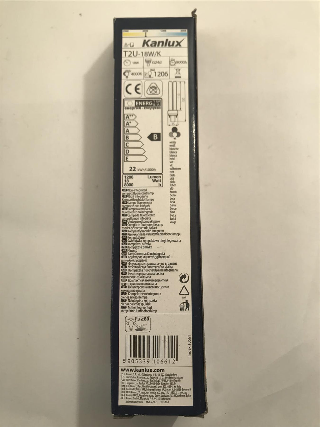 Kanlux 18W G24d 2 Pin Lamp 1206lm 4000k Natural White 10661