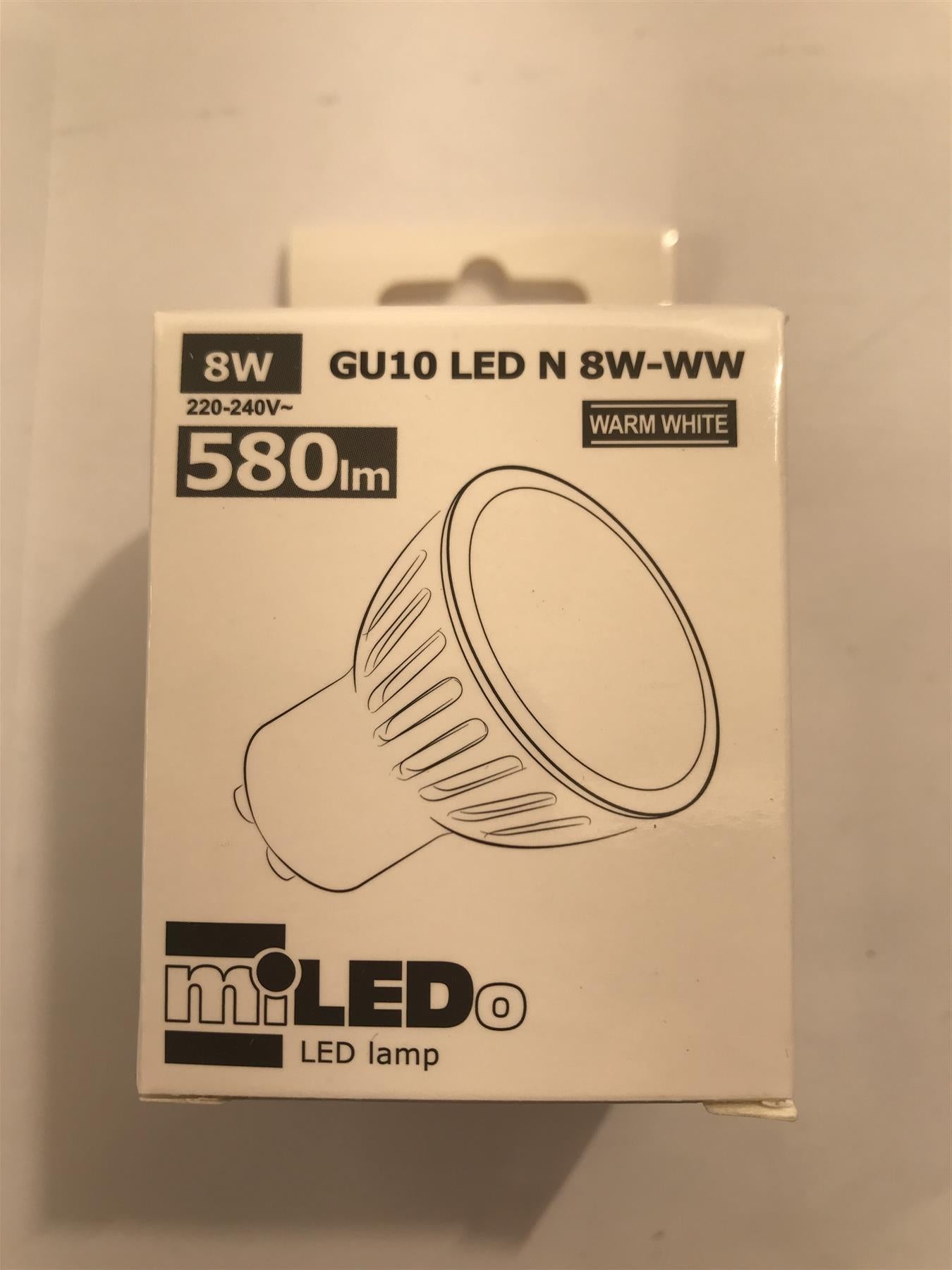 MiLED GU10 LED N 8W-WW 580lm 3000k (Warm White)  31040