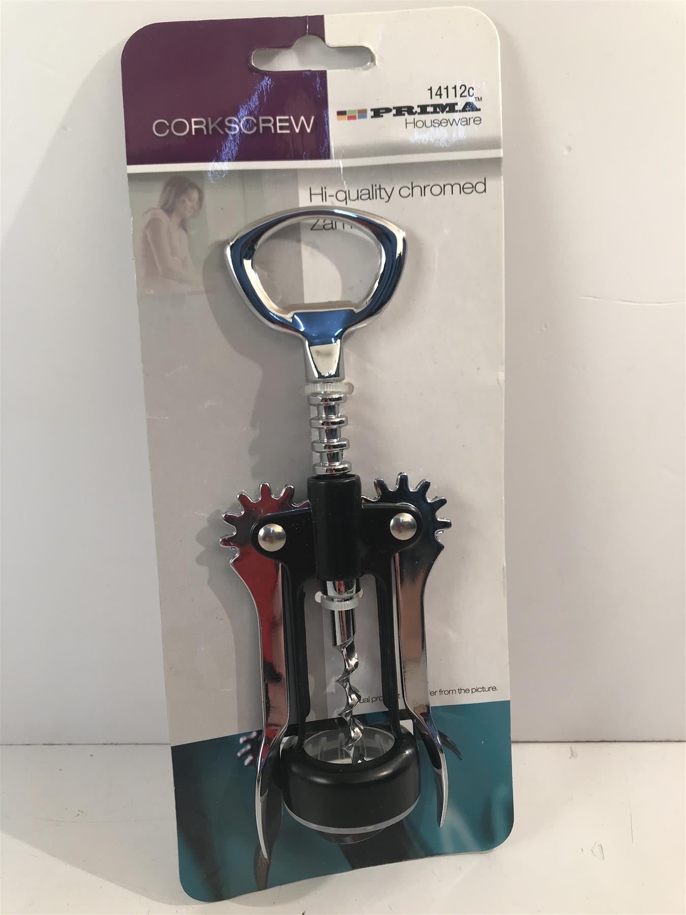 Prima Houseware Corkscrew - Hi-quality Chrome 14112c