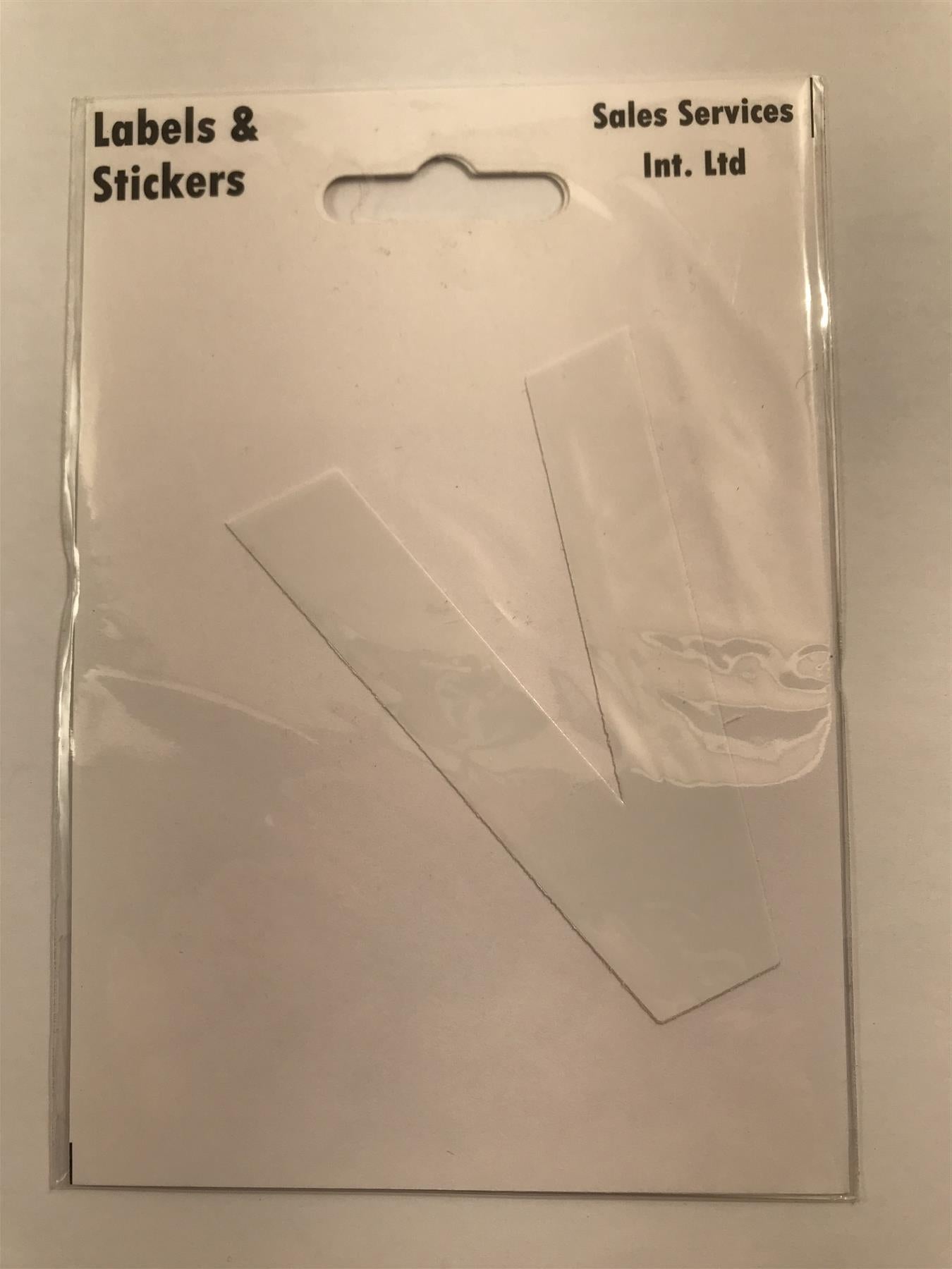 White Letter V Self  Adhesive Waterproof Sticker 8 x 6cm