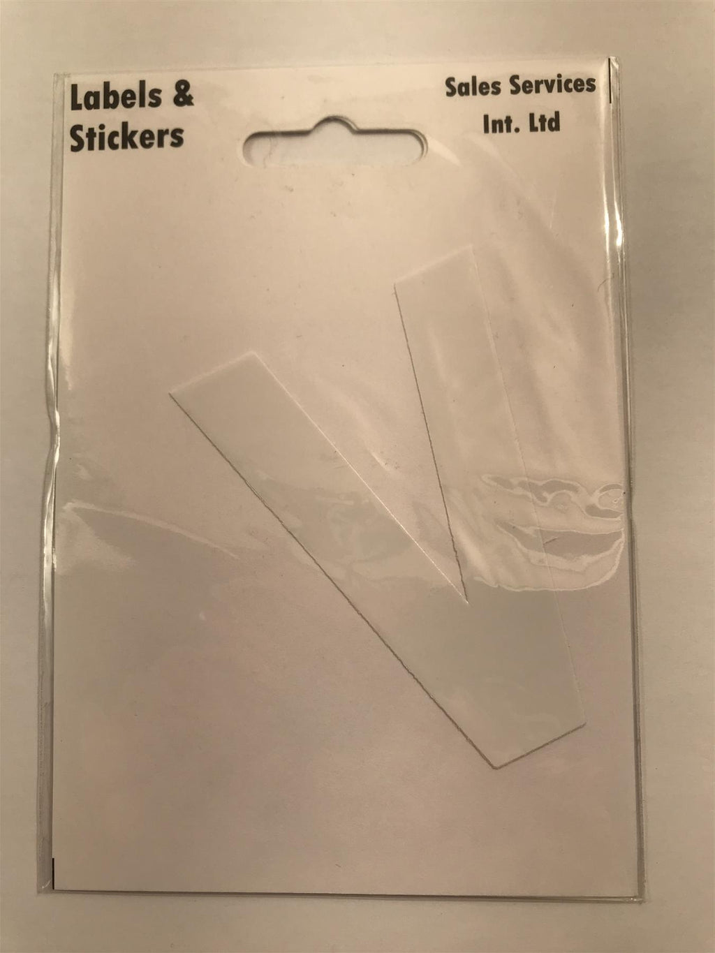 White Letter V Self  Adhesive Waterproof Sticker 8 x 6cm