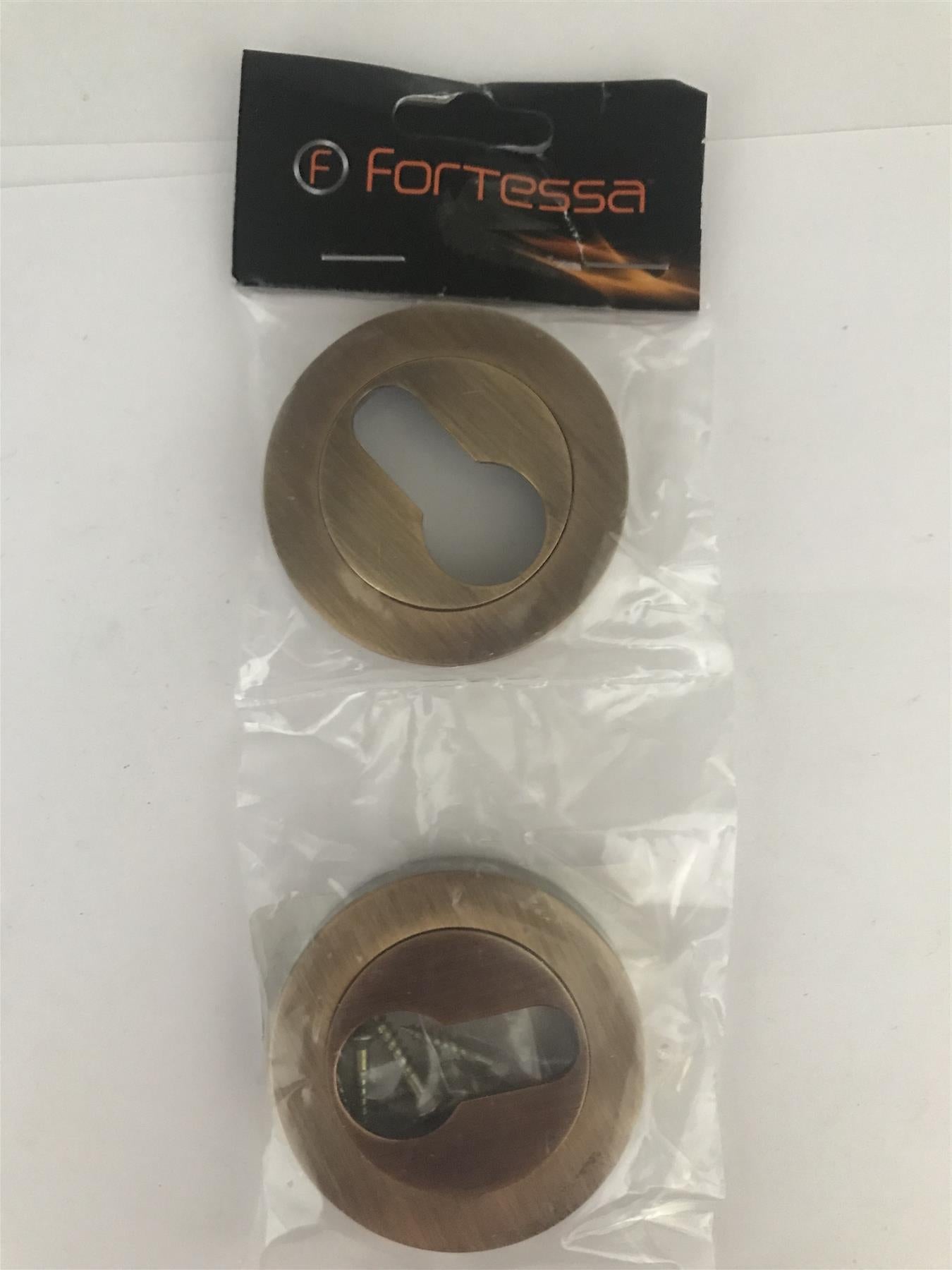 Fortessa Keyhole Escutcheon 51mm Brass Plated  FEESC-AB  2 Pack