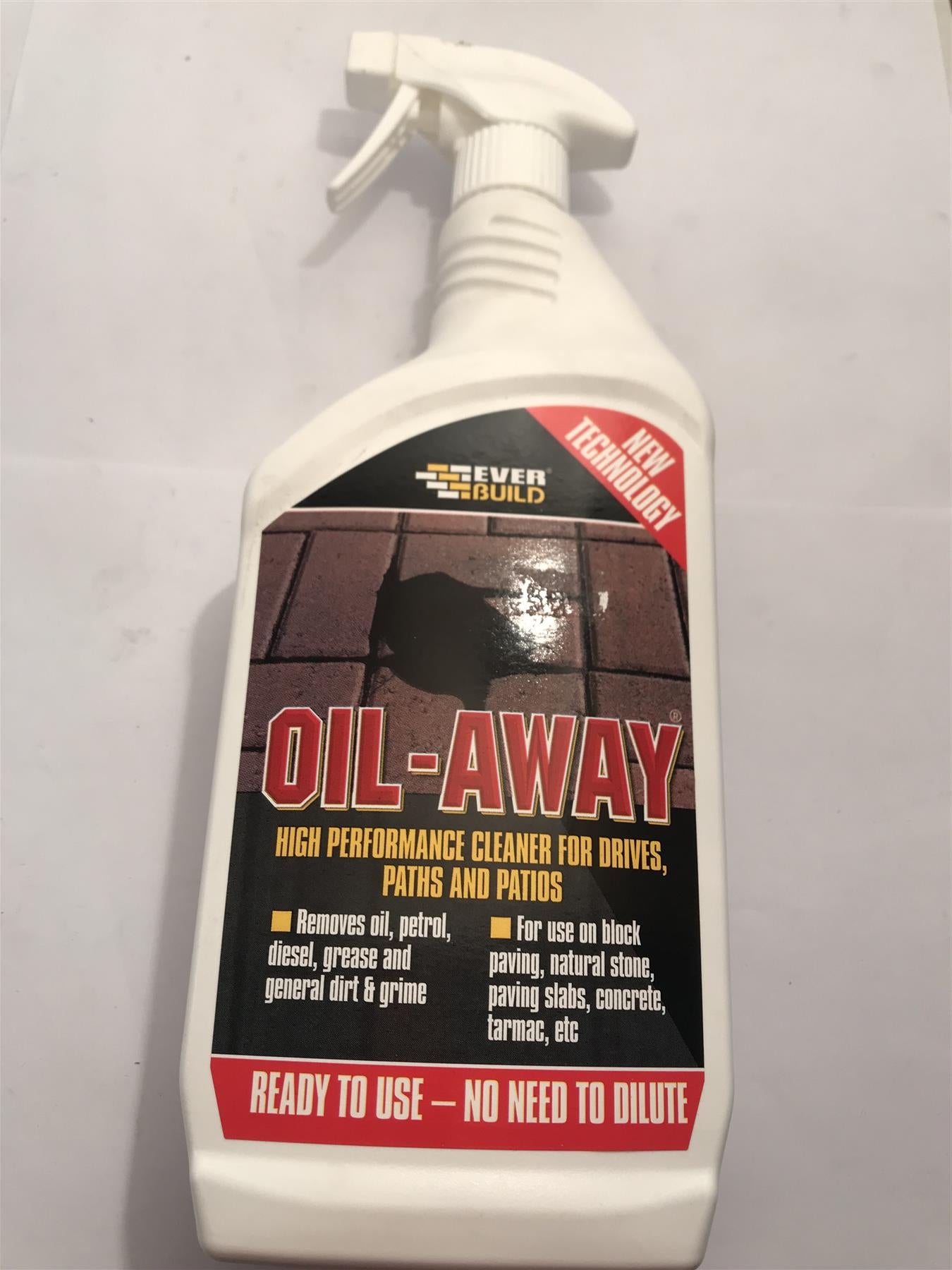 Everbuild OIL-AWAY Cleaner for Drives Paths Patios Spray 1 Litre