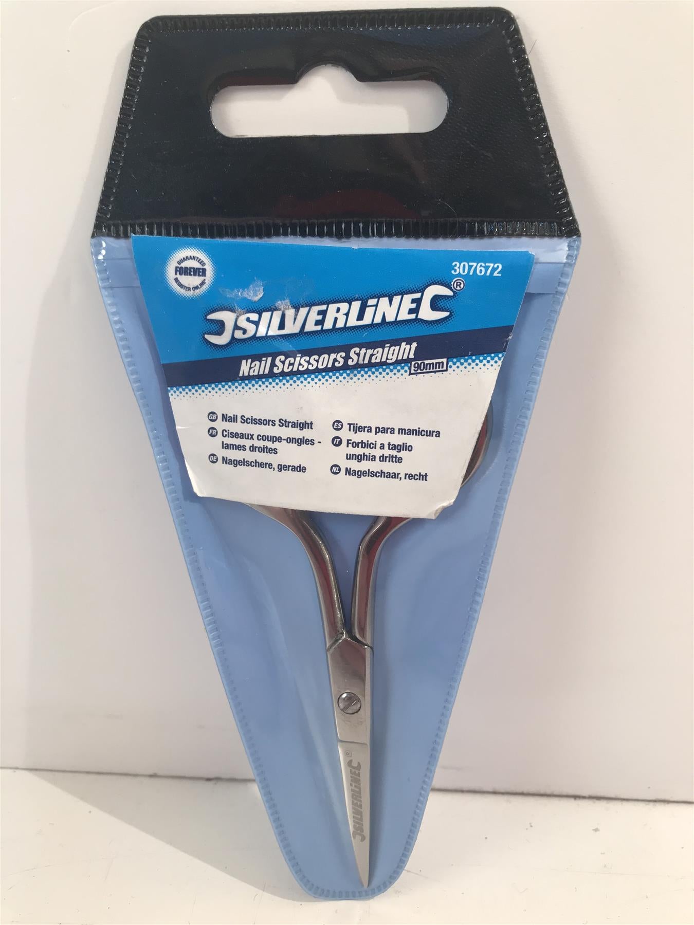 Silverline 307672 Stainless Steel Straight Nail Scissors 90mm