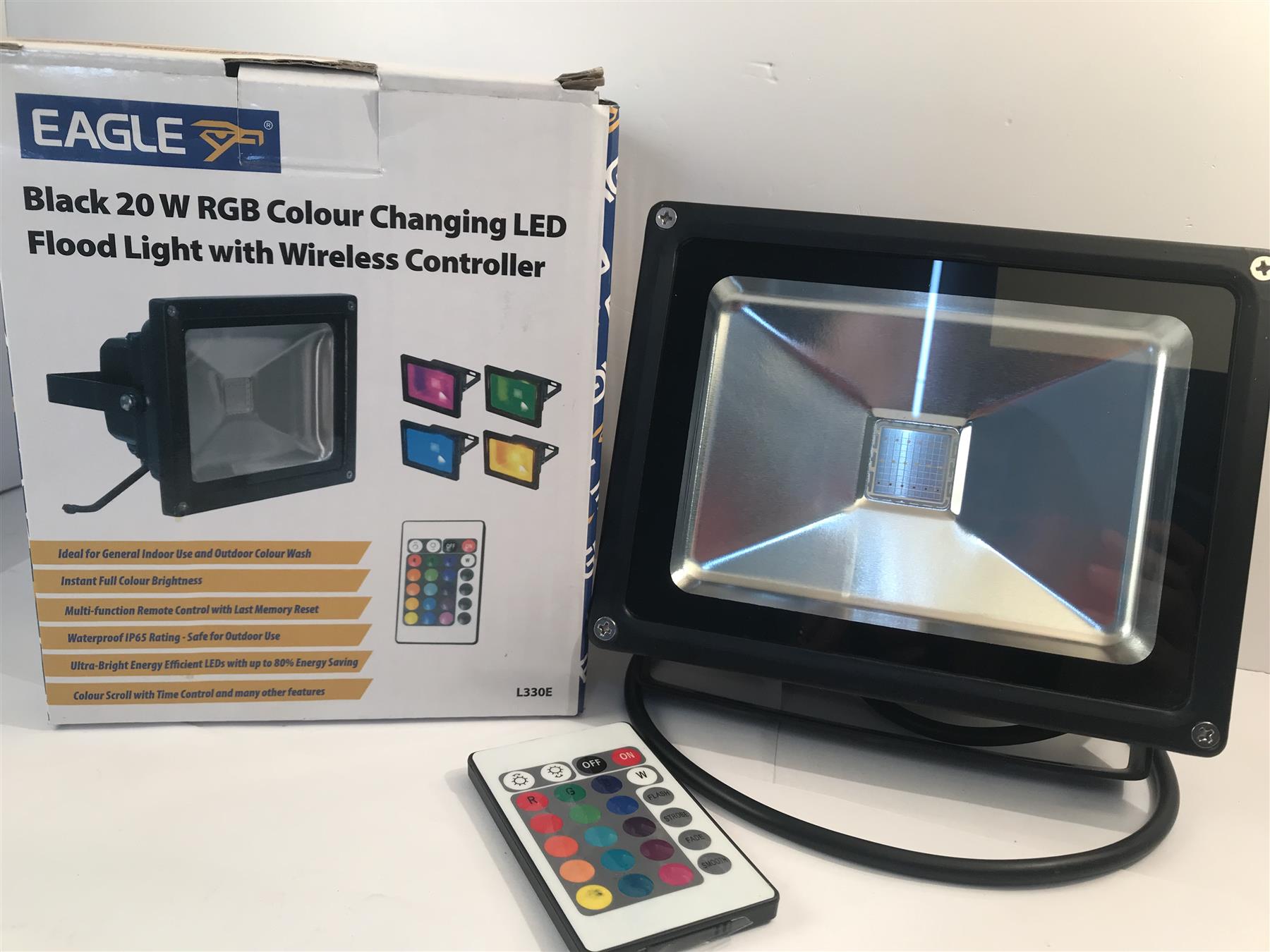 Colour Changing LED Floodlight with remote control  L330E
