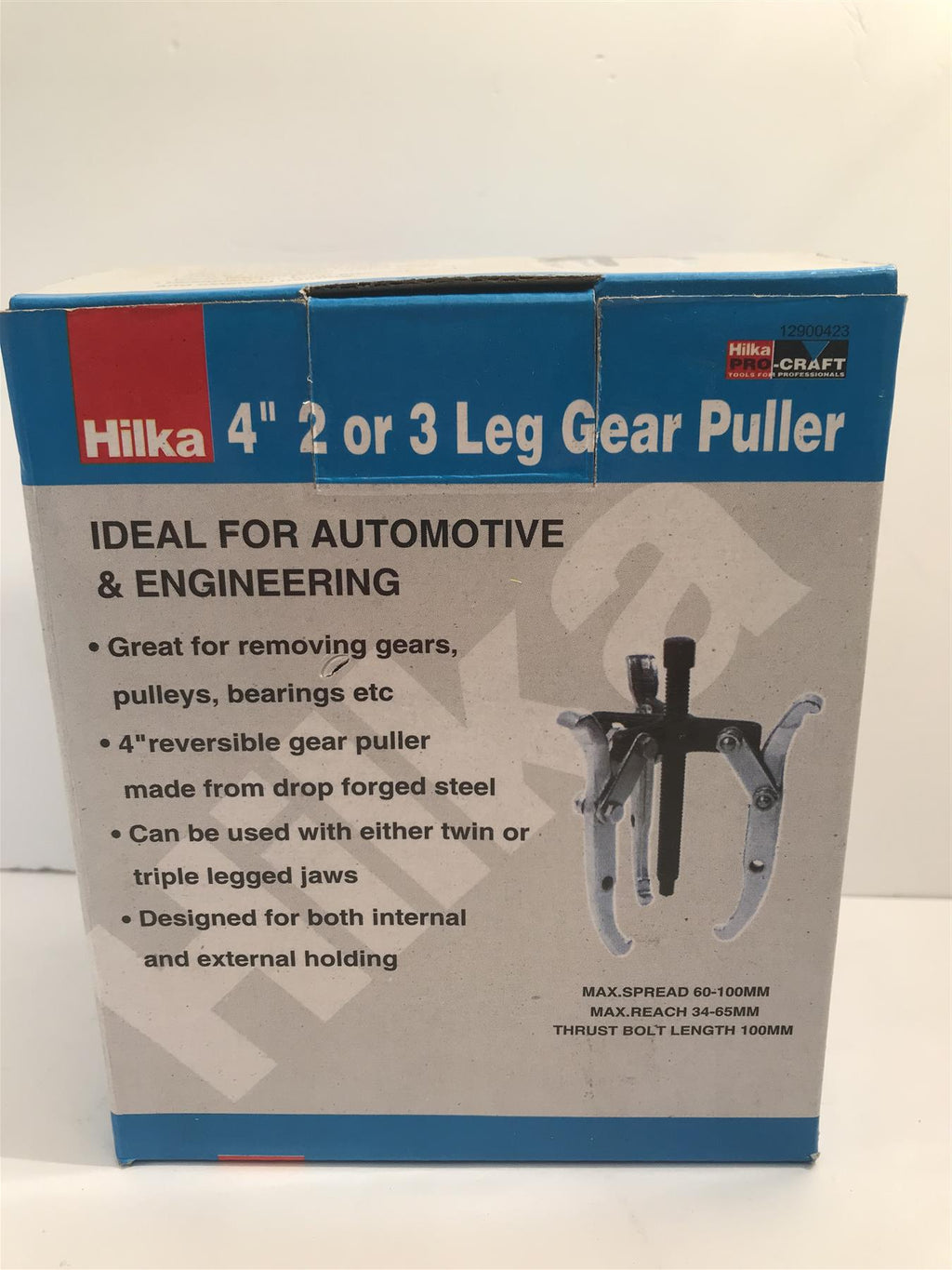 Hilka Reversible 4" 2 or 3 Leg Gear Puller  12900423