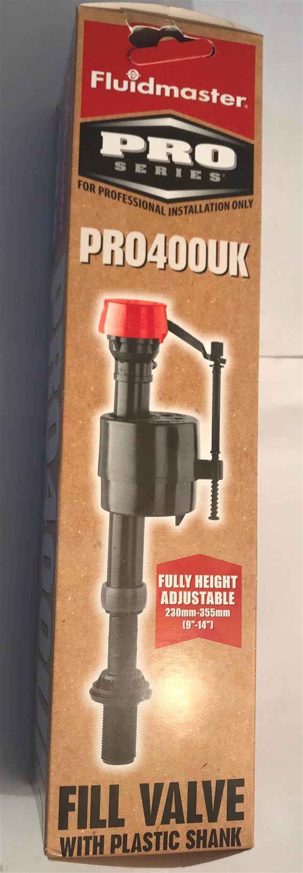 Fluidmaster PRO400UK 1/2" BSP Bottom Entry Inlet Valve - Ultra Quiet Fast Refill