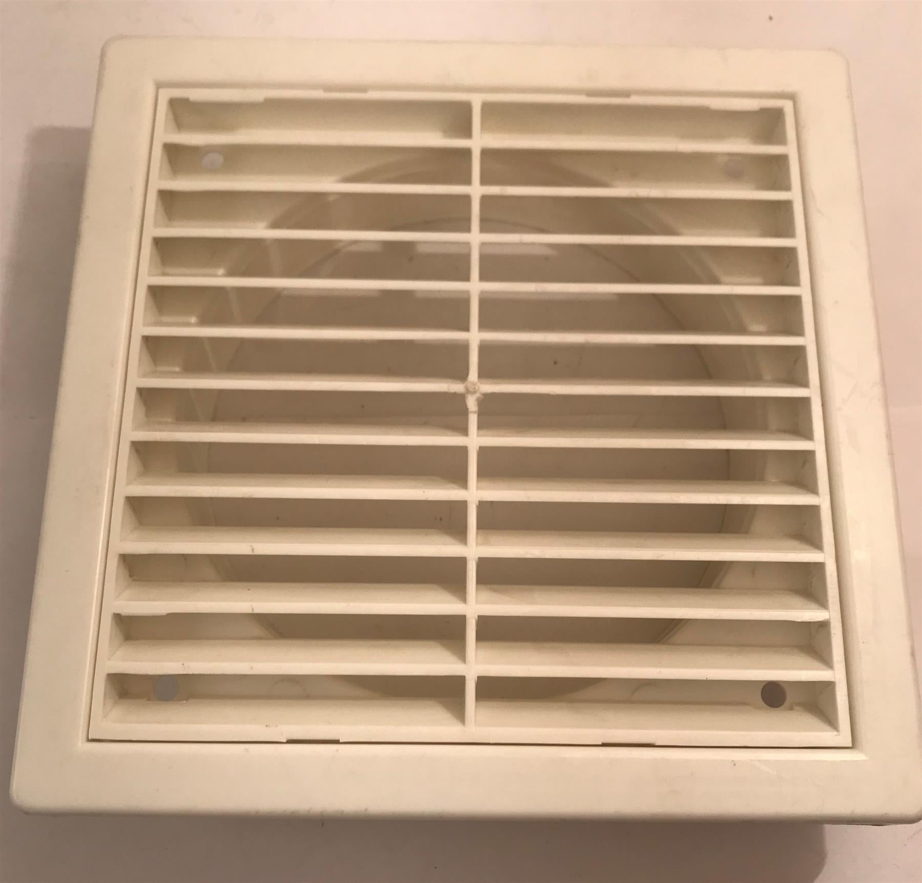 White Air Vent Duct Grille 125mm, Fan Outlet