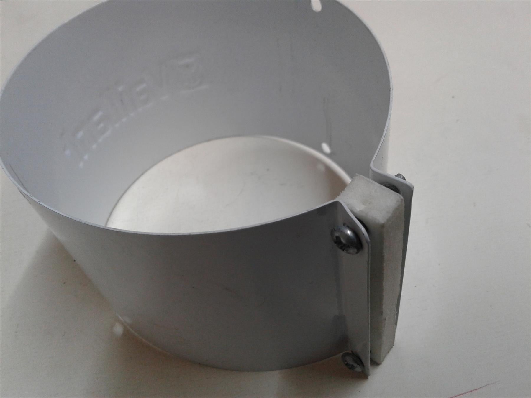 NEW VAILLANT 100mm X 70mm BOILER FLUE CLAMP COLLAR WHITE 282573