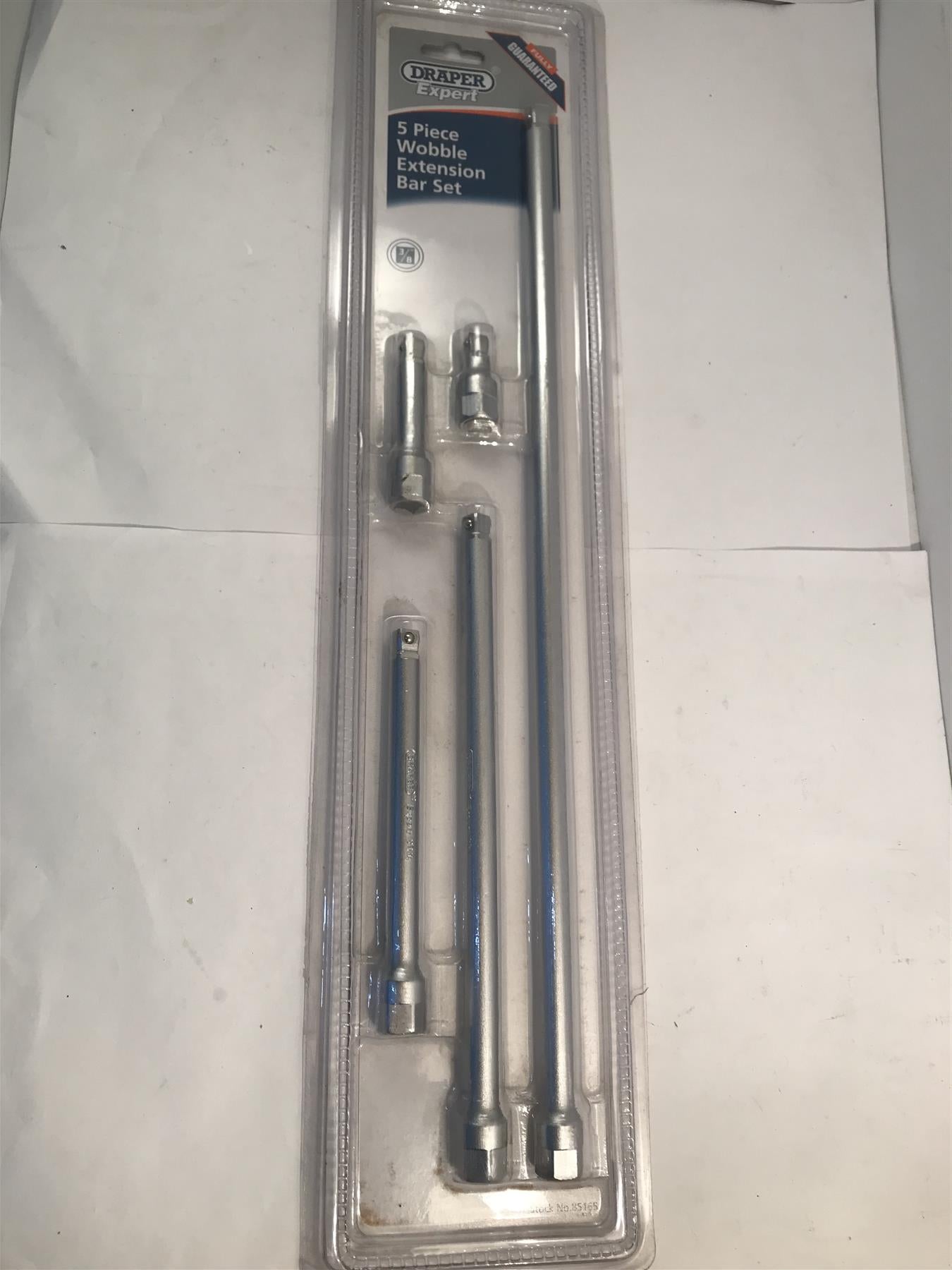 Draper 5pc 3/8" Drive Wobble Extension Bar Set 45-450mm  WBD/5A