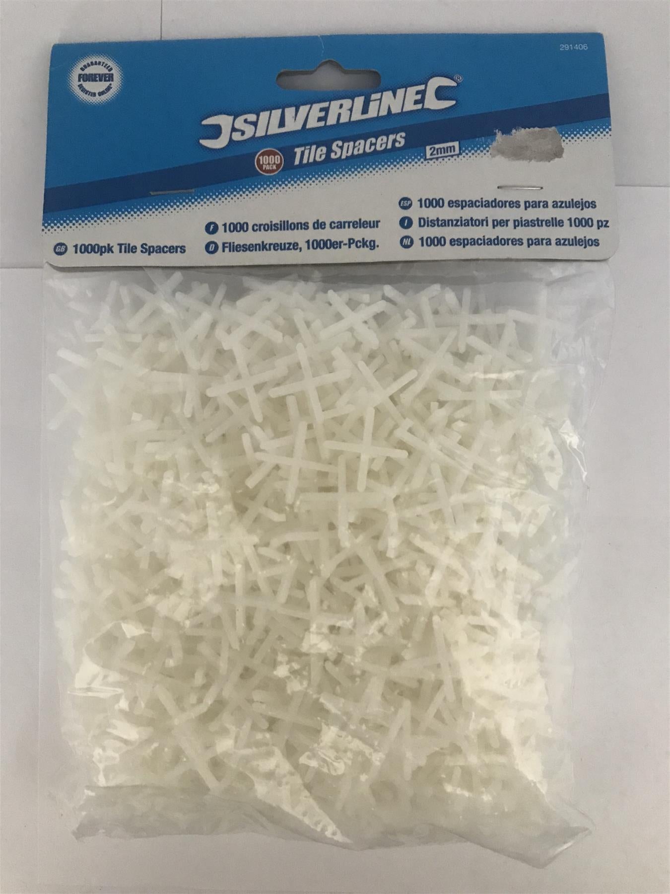 Silverline 2mm Tile Spacers  (1000 Pk) 291406