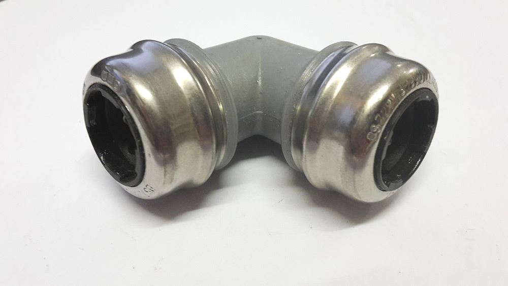 NEW GREY PLASTIC 90 DEG ELBOW 15mm