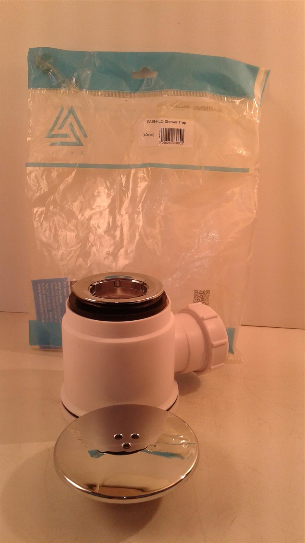 Easi-Flo Shower Tray Trap Chrome 40mm WTSH40