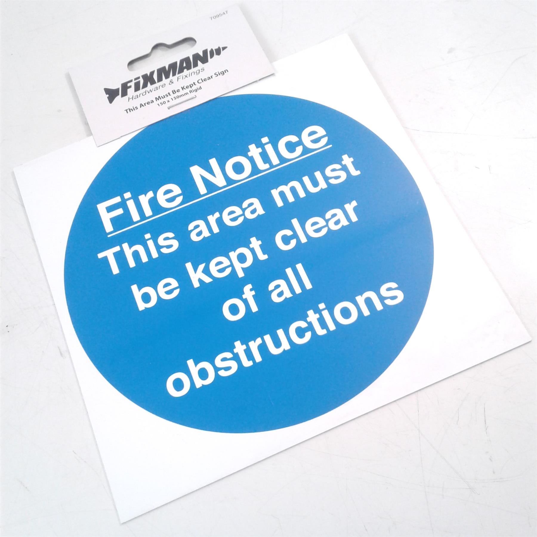 This Area Must Be Kept Clear Rigid Sign 150 x 150mm