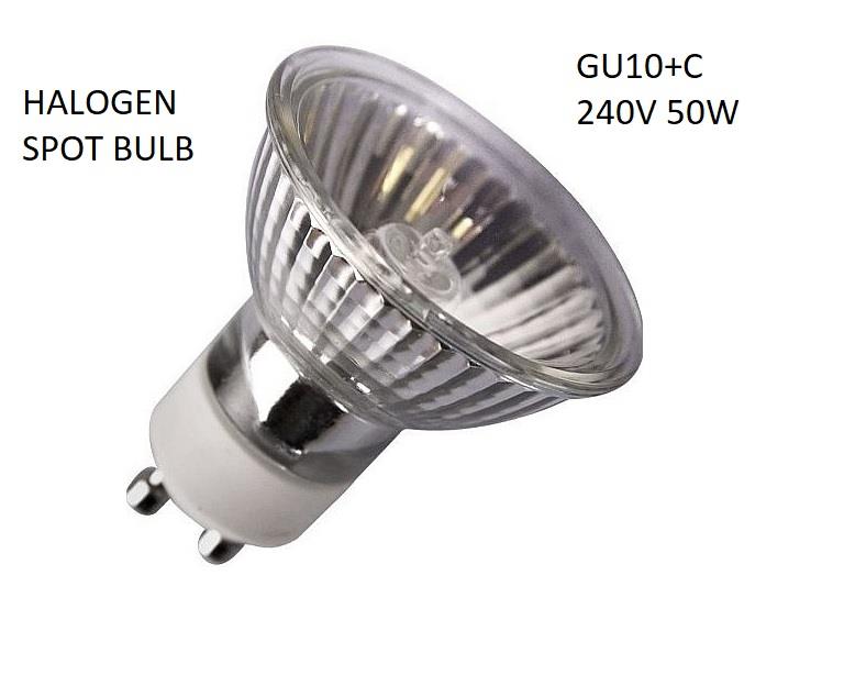 NEW 240V 50W Halogen Light Bulb GU10+C 50mm COOKER SPOTLIGHT