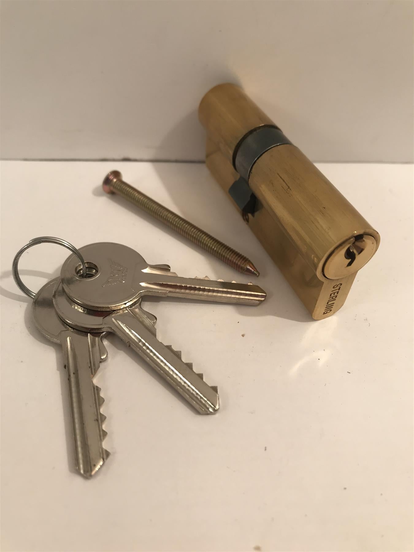 Sterling EPB002 Double Euro Cylinder 70mm (30x40), Brass
