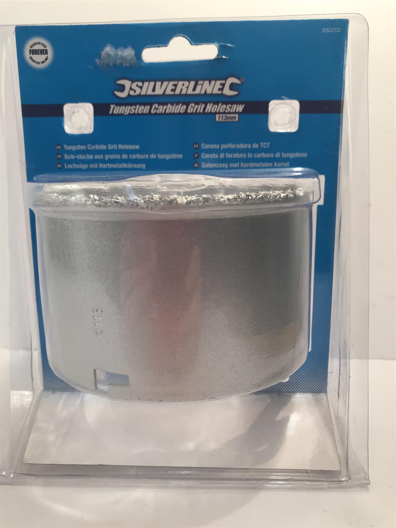 Silverline 880202 Tungsten Carbide Grit Holesaw 113mm