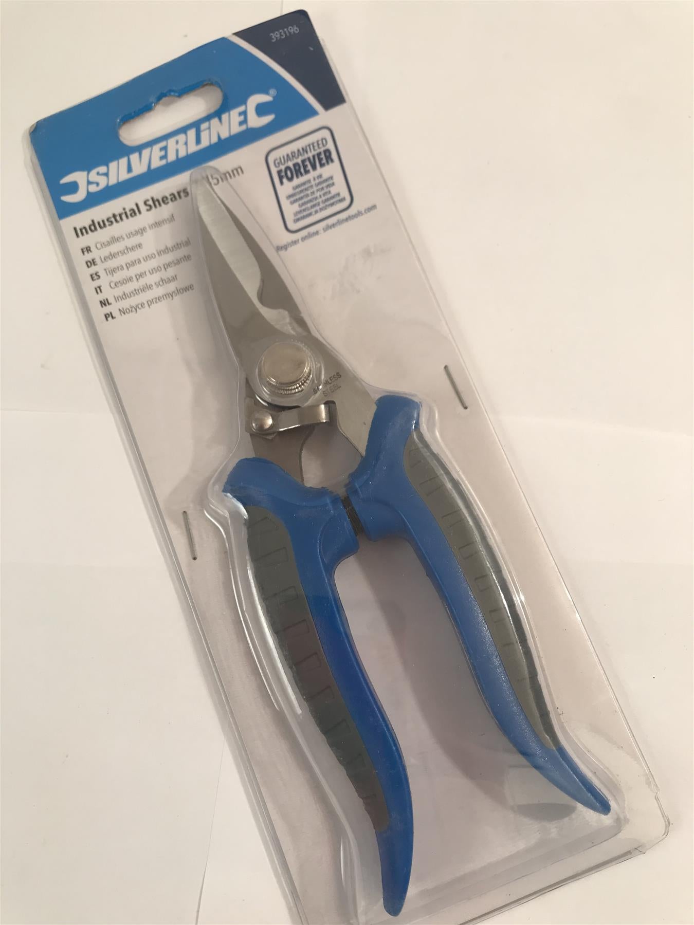 Silverline 393196 Industrial Shears 185mm, Blue
