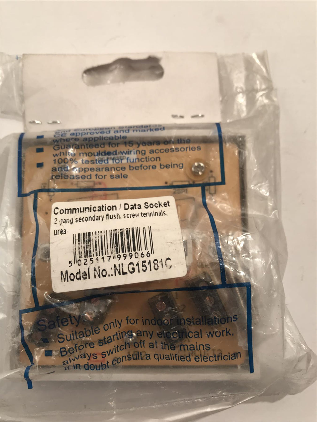 Selectric Square NLG15181C 2 Gang  Secondary Data Socket