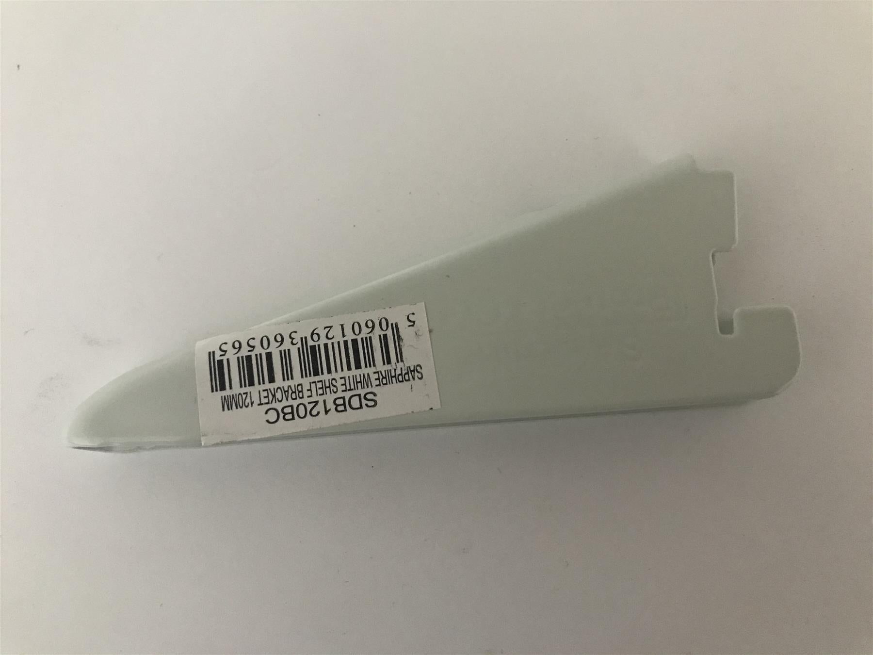 Sapphire White Shelf Bracket 120mm  SDB120BC