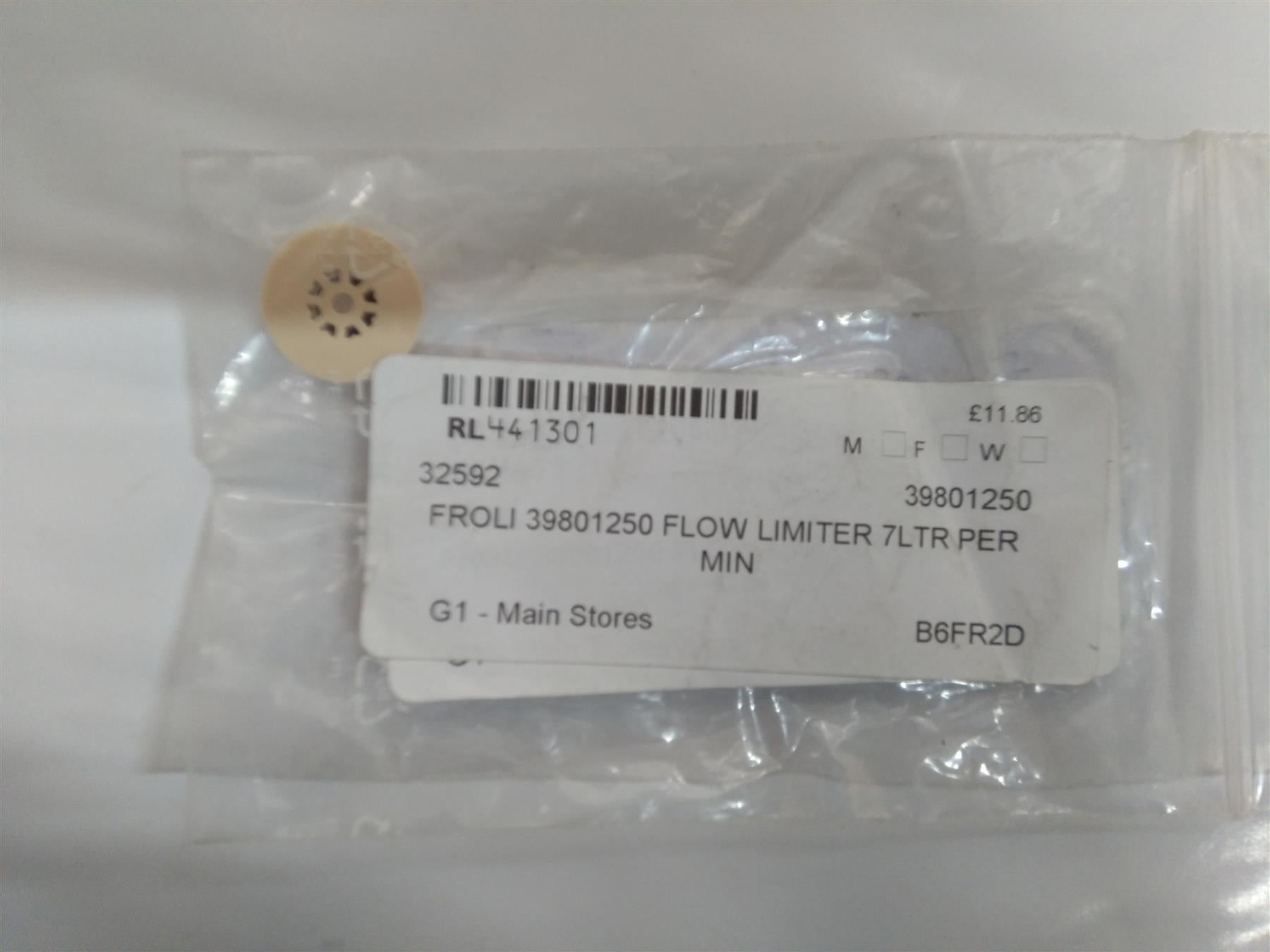 NEW FERROLI OPTIMA FLOW RESTRICTOR 39801250